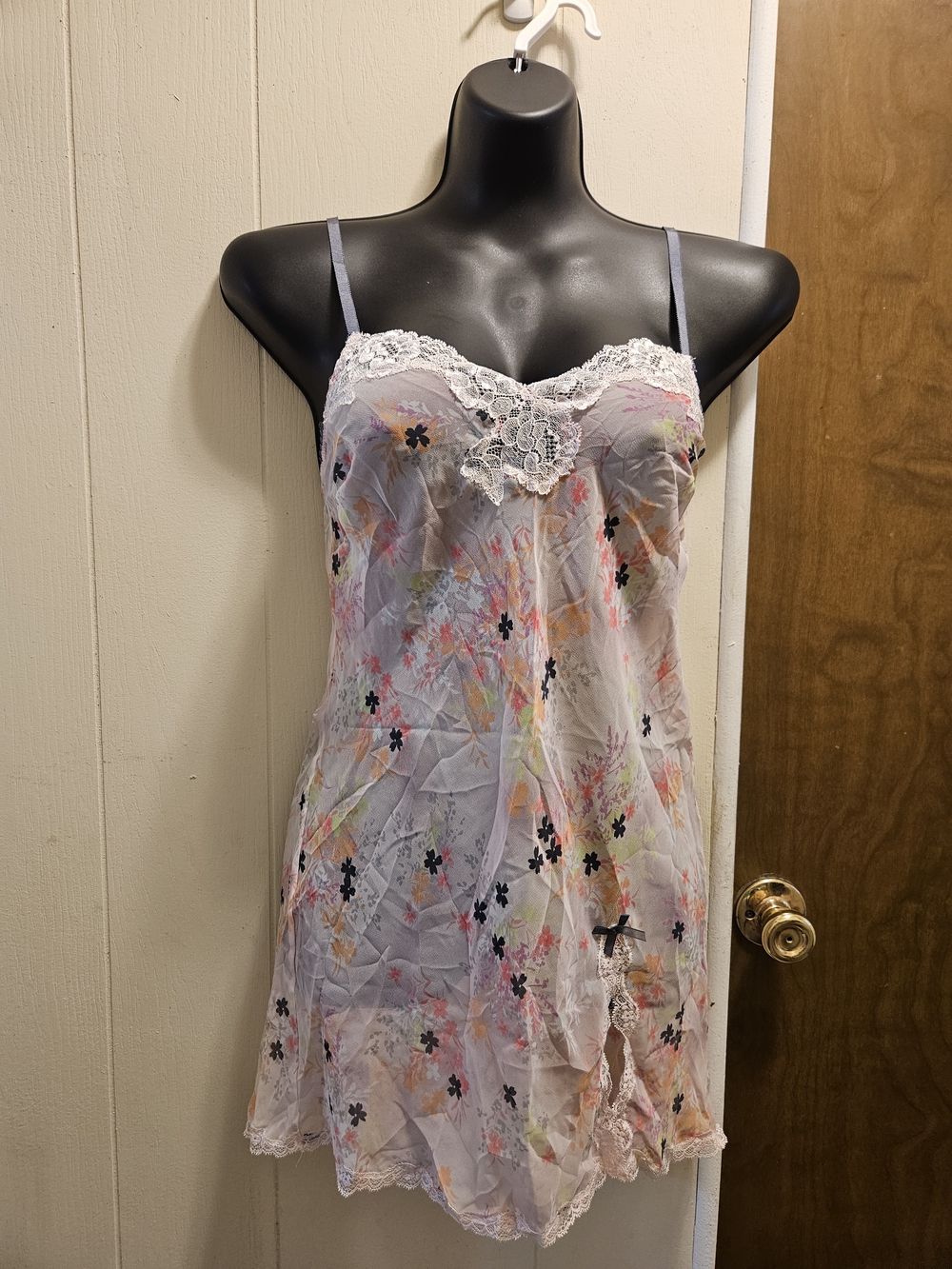Victoria's Secret Lavender Floral Lace-Trim Slip